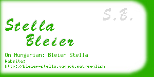 stella bleier business card